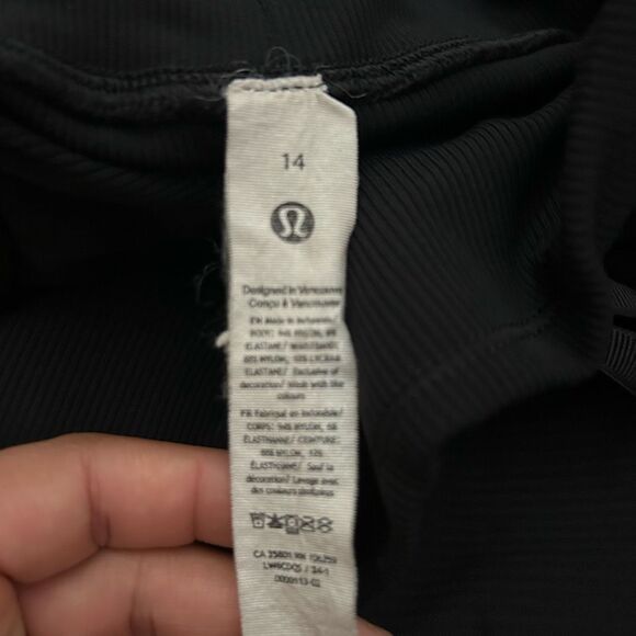 Lululemon Dance Studio Crop Pants Black | Size 14 | Drawstring Waist Lightweight - Picture 3 of 9